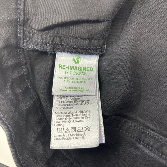 J.Crew Women's Size 32T 10" High-Rise Skinny Re-Imagined Black Denim Jeans - Picture 6 of 8